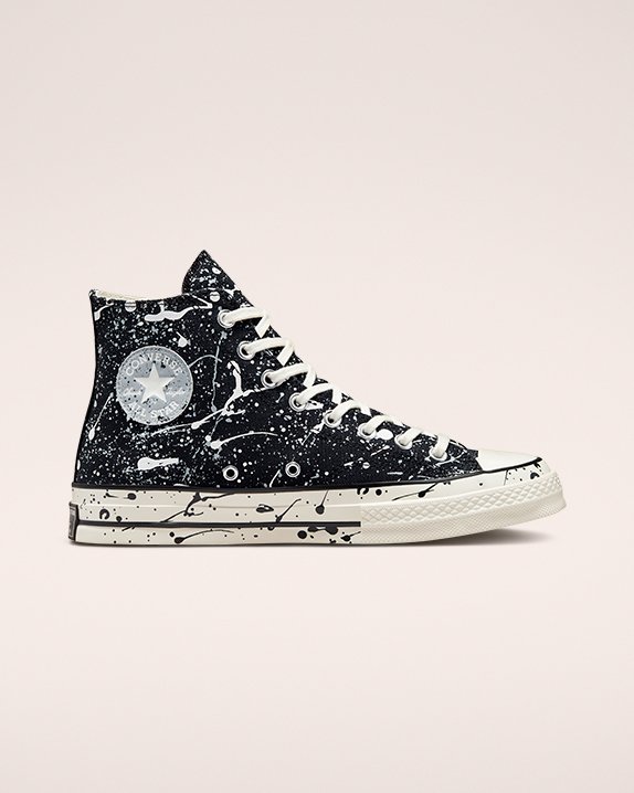 Converse Chuck 70 Paint Splatter Wysokie Top Czarne | A46018Y