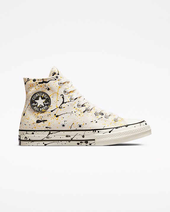 Converse Chuck 70 Paint Splatter Wysokie Top Beżowe | A51045X