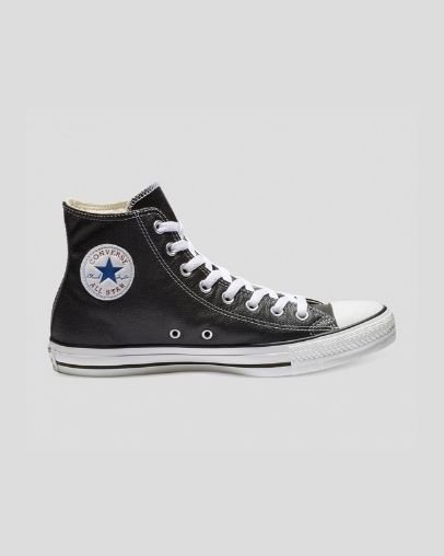 Converse Chuck Taylor All Star Klasyczne Skórzane Wysokie Top Czarne | A21490M