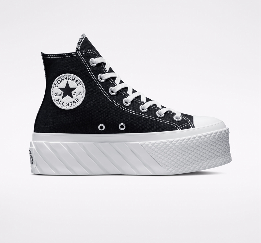 Converse Chuck Taylor All Star Lift 2X Platformie Czarne | A31495T