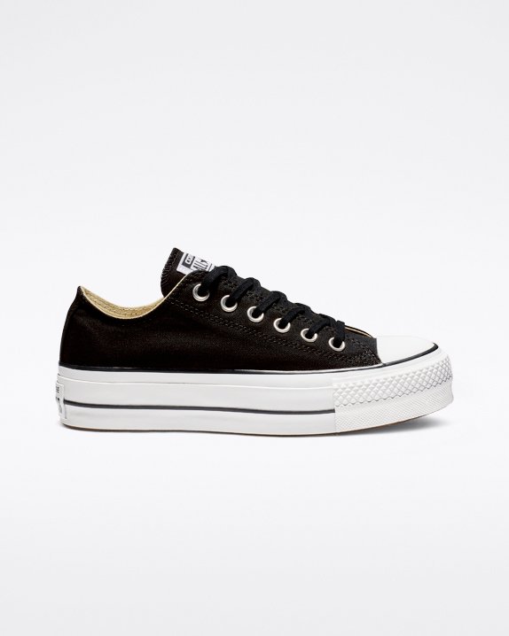 Converse Chuck Taylor All Star Lift Płócienne Niskie Top Czarne | A05116D