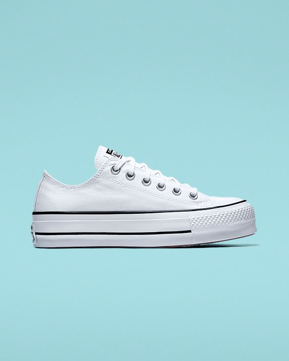Converse Chuck Taylor All Star Lift Płócienne Niskie Top Białe | A15072R