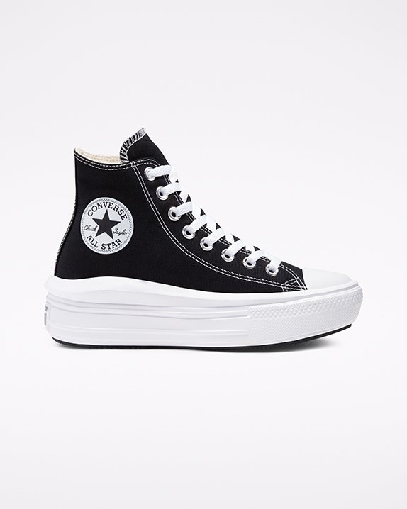 Converse Chuck Taylor All Star Move Platformie Wysokie Top Czarne | A02833O