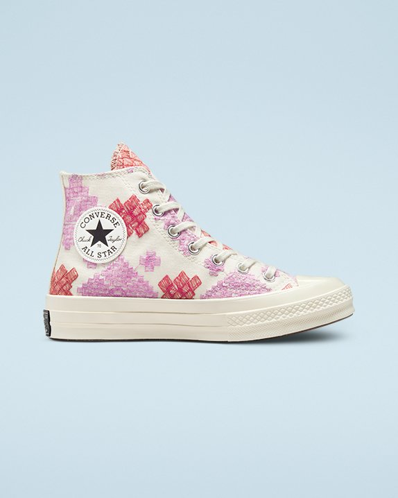 Converse Festival Broderie Chuck 70 Wysokie Top Różowe | A87157R