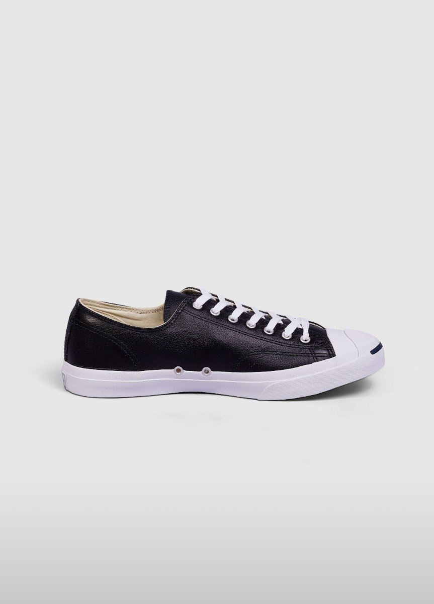 Converse Jack Purcell Skórzane Niskie Top Czarne | A30605J