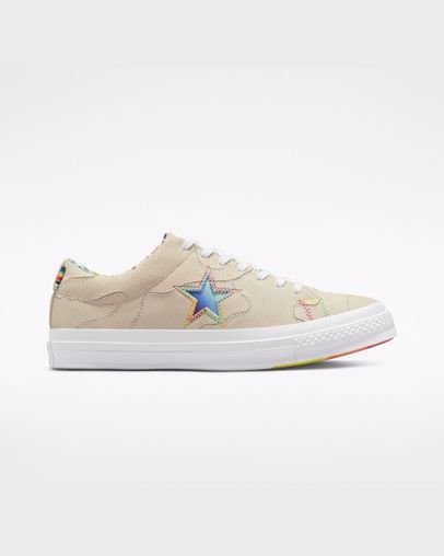 Converse One Star Pride Niskie Top Beżowe | A07670W