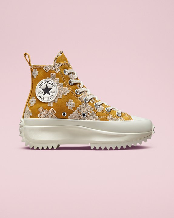 Converse Run Star Hike Festival Wysokie Top Złote | A31152G