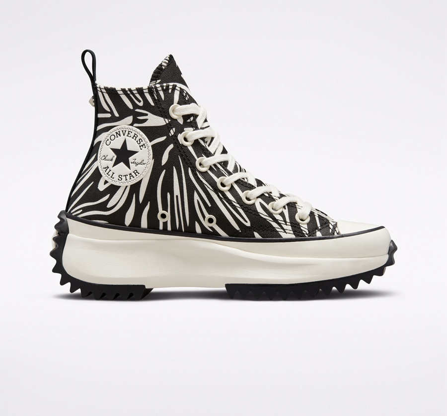 Converse Run Star Hike Platformie Animalier Czarne | A06697W