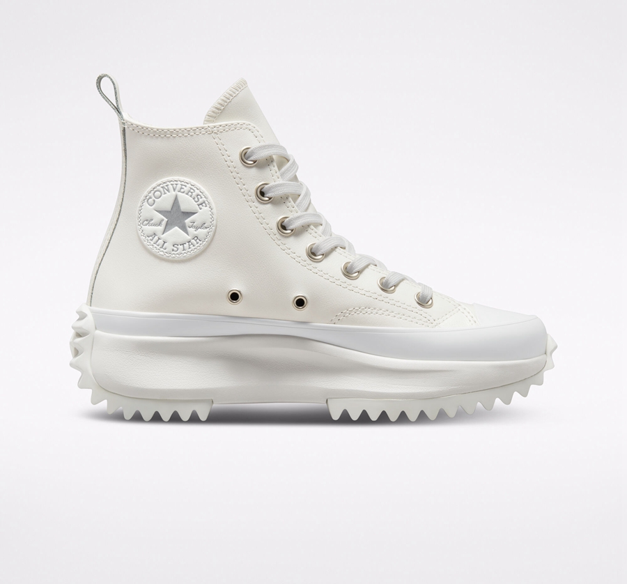 Converse Run Star Hike Platformie Iridescent Skórzane Białe | A94320D