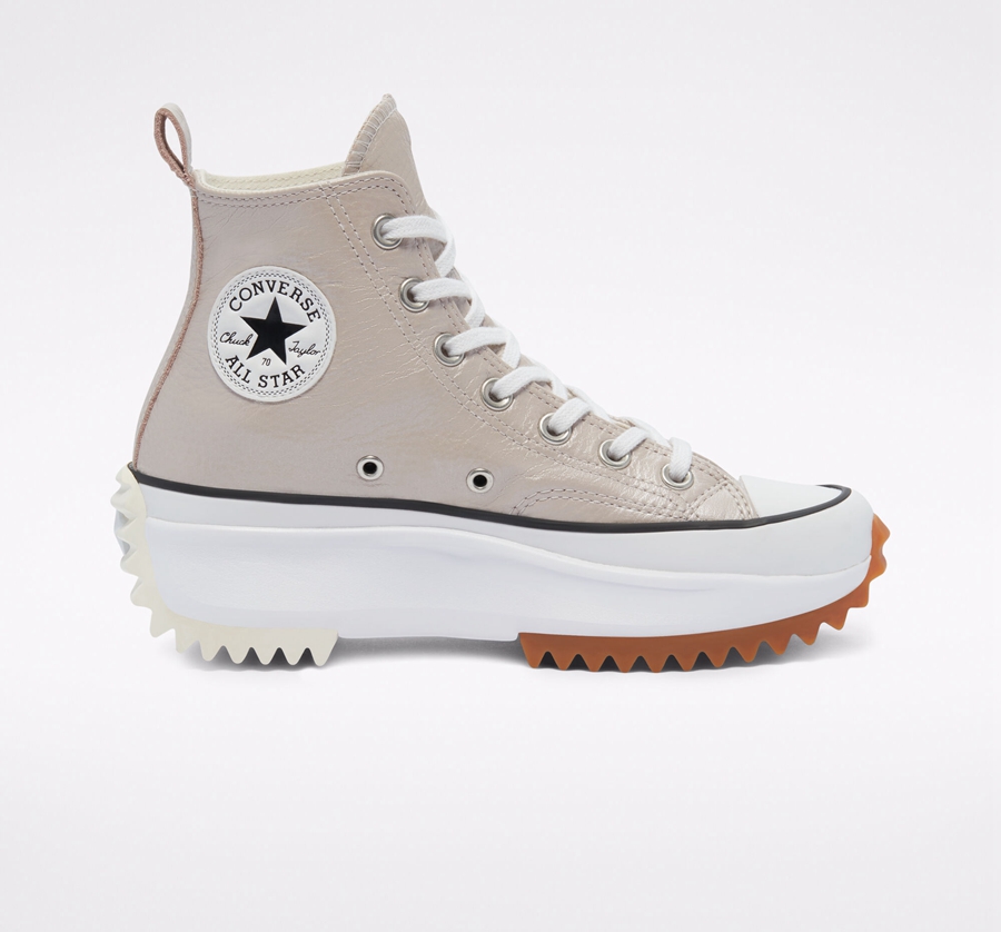 Converse Run Star Hike Platformie Metallic Classics Szare | A30526Y
