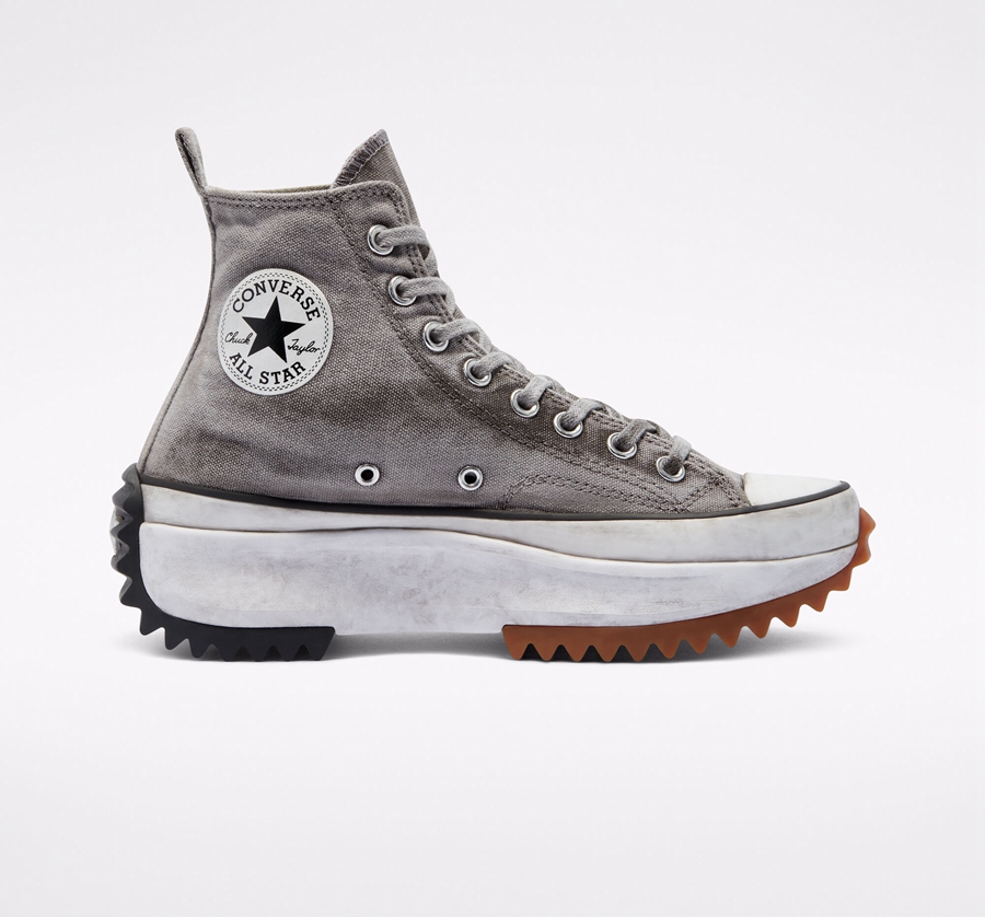 Converse Run Star Hike Platformie Smoked Płócienne Szare | A81518X