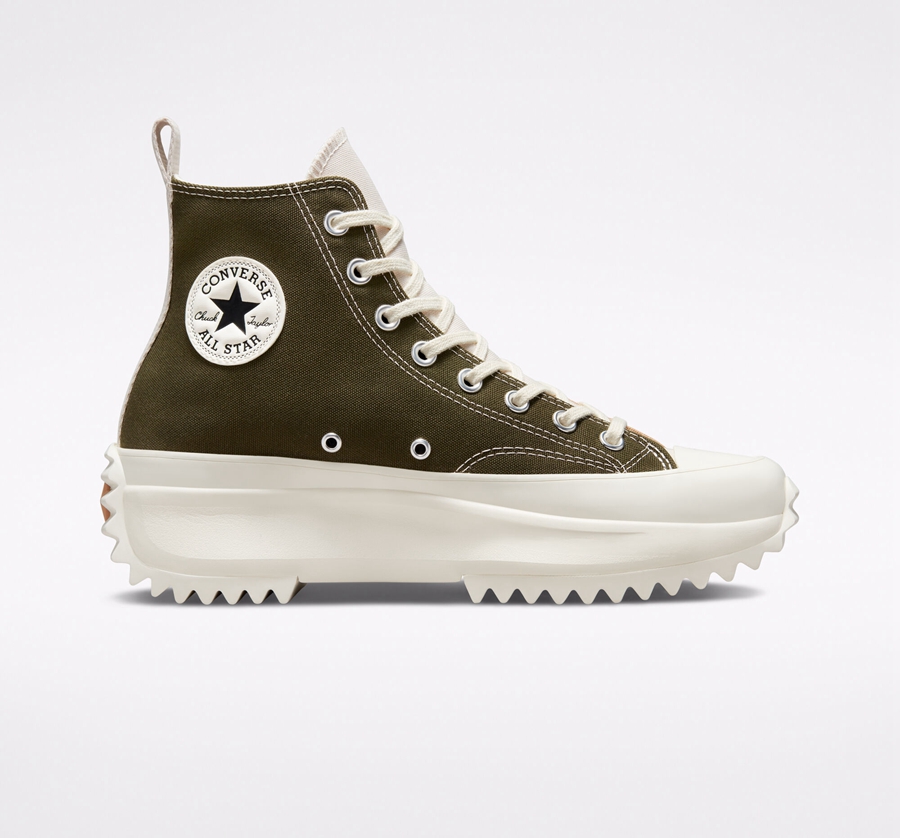 Converse Run Star Hike Platformie Tri-Panel Color Block Oliwkowe | A07432G