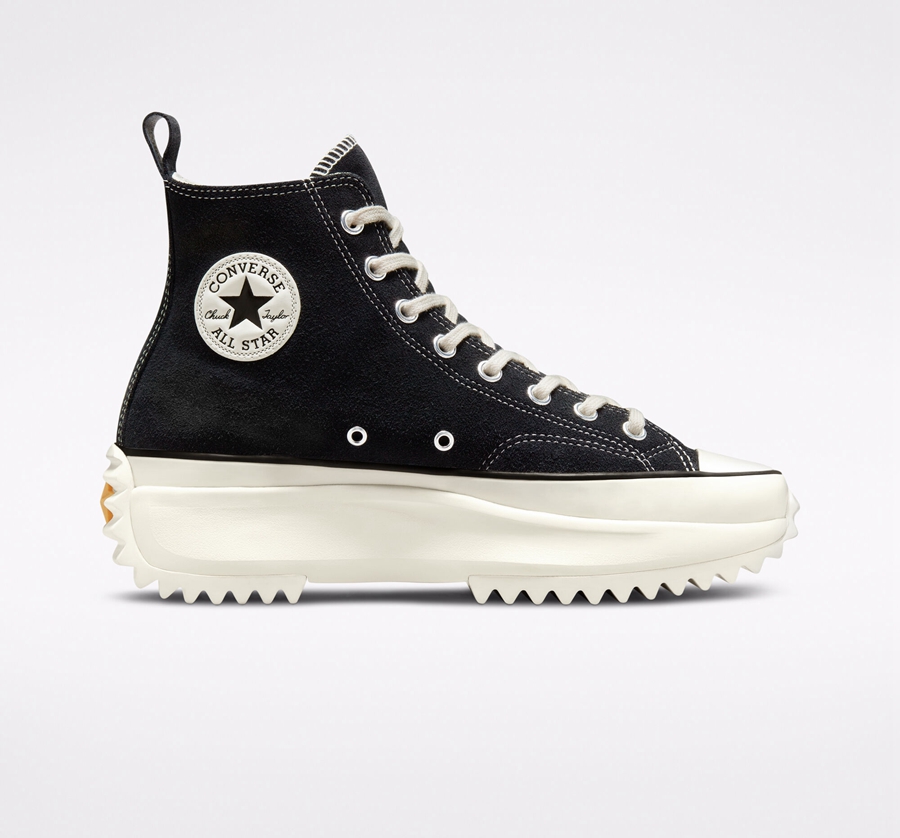 Converse Run Star Hike Platformie Zamszowe Czarne | A88148A