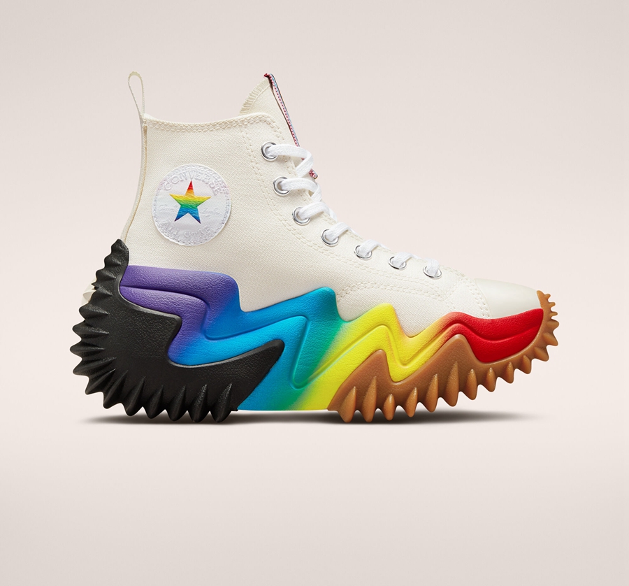 Converse Run Star Motion Platformie Pride Białe | A29509G