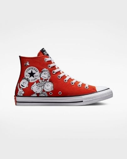 Converse x Peanuts Chuck Taylor All Star Wysokie Top Czerwone | A76630L
